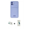 MARSİLYAN™- iPhone 12 Kılıf Vadi Çizgi Prime - Şeffaf Pasifik Cam Ekran Koruyucu + Rainbow Kamera Lens Koruma Cam - YL