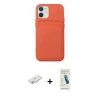 MARSİLYAN™- iPhone 12 Kılıf Vadi Çizgi Prime - Şeffaf Pasifik Cam Ekran Koruyucu + Renkli Kamera Lens Koruma Cam - SI