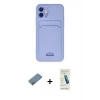 MARSİLYAN™- iPhone 12 Kılıf Vadi Çizgi Prime - Şeffaf Pasifik Cam Ekran Koruyucu + Shine Kamera Lens Koruma Cam - SABE