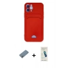 MARSİLYAN™- iPhone 12 Kılıf Vadi Çizgi Prime - Şeffaf Pasifik Cam Ekran Koruyucu + Shine Kamera Lens Koruma Cam - SABE