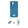 MARSİLYAN™- iPhone 12 Kılıf Vadi Çizgi Prime - Şeffaf Pasifik Cam Ekran Koruyucu + Shine Kamera Lens Koruma Cam - SABE