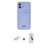 MARSİLYAN™- iPhone 12 Kılıf Vadi Çizgi Prime - Şeffaf Pasifik Cam Ekran Koruyucu + Renkli Kamera Lens Koruma Cam - YL