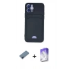 MARSİLYAN™- iPhone 12 Kılıf Vadi Çizgi Prime - Siyah Bilvis 5in1 3D Magic Cam Ekran Koruyucu + Metal Kamera Lens Koruma Cam - MI
