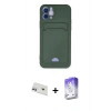 MARSİLYAN™- iPhone 12 Kılıf Vadi Çizgi Prime - Siyah Bilvis 5in1 3D Magic Cam Ekran Koruyucu + Rainbow Kamera Lens Koruma Cam - MR