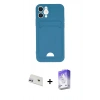 MARSİLYAN™- iPhone 12 Kılıf Vadi Çizgi Prime - Siyah Bilvis 5in1 3D Magic Cam Ekran Koruyucu + Rainbow Kamera Lens Koruma Cam - MR
