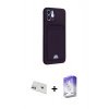 MARSİLYAN™- iPhone 12 Kılıf Vadi Çizgi Prime - Siyah Bilvis 5in1 3D Magic Cam Ekran Koruyucu + Rainbow Kamera Lens Koruma Cam - MR