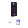 MARSİLYAN™- iPhone 12 Kılıf Vadi Çizgi Prime - Siyah Bilvis 5in1 3D Magic Cam Ekran Koruyucu + Renkli Kamera Lens Koruma Cam - PE