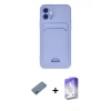 MARSİLYAN™- iPhone 12 Kılıf Vadi Çizgi Prime - Siyah Bilvis 5in1 3D Magic Cam Ekran Koruyucu + Shine Kamera Lens Koruma Cam - PE