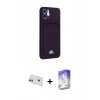 MARSİLYAN™- iPhone 12 Kılıf Vadi Çizgi Prime - Siyah Bilvis 5in1 3D Magic Cam Ekran Koruyucu + Rainbow Kamera Lens Koruma Cam - YL