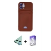 MARSİLYAN™- iPhone 12 Kılıf Vadi Çizgi Prime - Siyah Bilvis 5in1 3D Magic Cam Ekran Koruyucu + Raze Metal Kamera Lens - MI