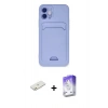 MARSİLYAN™- iPhone 12 Kılıf Vadi Çizgi Prime - Siyah Bilvis 5in1 3D Magic Cam Ekran Koruyucu + Renkli Kamera Lens Koruma Cam - TU