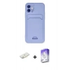 MARSİLYAN™- iPhone 12 Kılıf Vadi Çizgi Prime - Siyah Bilvis 5in1 3D Magic Cam Ekran Koruyucu + Renkli Kamera Lens Koruma Cam - SI