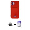 MARSİLYAN™- iPhone 12 Kılıf Vadi Çizgi Prime - Siyah Bilvis 5in1 3D Magic Cam Ekran Koruyucu + Kamera Lens Koruma Cam - SF