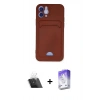 MARSİLYAN™- iPhone 12 Kılıf Vadi Çizgi Prime - Siyah Bilvis 5in1 3D Magic Cam Ekran Koruyucu + Kamera Lens Koruma Cam - SF