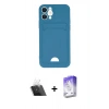MARSİLYAN™- iPhone 12 Kılıf Vadi Çizgi Prime - Siyah Bilvis 5in1 3D Magic Cam Ekran Koruyucu + Kamera Lens Koruma Cam - SF