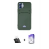 MARSİLYAN™- iPhone 12 Kılıf Vadi Çizgi Prime - Siyah Bilvis 5in1 3D Magic Cam Ekran Koruyucu + Kamera Lens Koruma Cam - SF