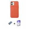 MARSİLYAN™- iPhone 12 Kılıf Vadi Çizgi Prime - Siyah Bilvis 5in1 3D Magic Cam Ekran Koruyucu + Shine Kamera Lens Koruma Cam - MI