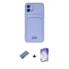 MARSİLYAN™- iPhone 12 Kılıf Vadi Çizgi Prime - Siyah Bilvis 5in1 3D Magic Cam Ekran Koruyucu + Shine Kamera Lens Koruma Cam - GD