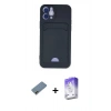 MARSİLYAN™- iPhone 12 Kılıf Vadi Çizgi Prime - Siyah Bilvis 5in1 3D Magic Cam Ekran Koruyucu + Shine Kamera Lens Koruma Cam - GD
