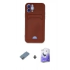MARSİLYAN™- iPhone 12 Kılıf Vadi Çizgi Prime - Siyah Bilvis 5in1 5D Magic Hayalet Cam Ekran Koruyucu + Shine Kamera Lens Koruma Cam - GI