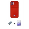 MARSİLYAN™- iPhone 12 Kılıf Vadi Çizgi Prime - Siyah Bilvis 5in1 5D Magic Hayalet Cam Ekran Koruyucu + Shine Kamera Lens Koruma Cam - GI