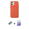 MARSİLYAN™- iPhone 12 Kılıf Vadi Çizgi Prime - Siyah Bilvis 5in1 5D Magic Hayalet Cam Ekran Koruyucu + Shine Kamera Lens Koruma Cam - GI
