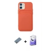 MARSİLYAN™- iPhone 12 Kılıf Vadi Çizgi Prime - Siyah Bilvis 5in1 5D Magic Hayalet Cam Ekran Koruyucu + Gold Metal Kamera Lens Koruma Cam