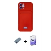 MARSİLYAN™- iPhone 12 Kılıf Vadi Çizgi Prime - Siyah Bilvis 5in1 5D Magic Hayalet Cam Ekran Koruyucu + Metal Kamera Lens Koruma Cam - MI