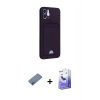 MARSİLYAN™- iPhone 12 Kılıf Vadi Çizgi Prime - Siyah Bilvis 5in1 5D Magic Hayalet Cam Ekran Koruyucu + Shine Kamera Lens Koruma Cam - PE