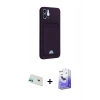 MARSİLYAN™- iPhone 12 Kılıf Vadi Çizgi Prime - Siyah Bilvis 5in1 5D Magic Hayalet Cam Ekran Koruyucu + Rainbow Kamera Lens Koruma Cam - YL