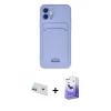 MARSİLYAN™- iPhone 12 Kılıf Vadi Çizgi Prime - Siyah Bilvis 5in1 5D Magic Hayalet Cam Ekran Koruyucu + Rainbow Kamera Lens Koruma Cam - YL