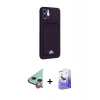 MARSİLYAN™- iPhone 12 Kılıf Vadi Çizgi Prime - Siyah Bilvis 5in1 5D Magic Hayalet Cam Ekran Koruyucu + Raze Metal Kamera Lens - KI