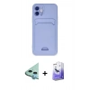 MARSİLYAN™- iPhone 12 Kılıf Vadi Çizgi Prime - Siyah Bilvis 5in1 5D Magic Hayalet Cam Ekran Koruyucu + Raze Metal Kamera Lens - MI