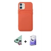 MARSİLYAN™- iPhone 12 Kılıf Vadi Çizgi Prime - Siyah Bilvis 5in1 5D Magic Hayalet Cam Ekran Koruyucu + Raze Metal Kamera Lens - KI
