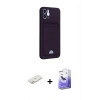 MARSİLYAN™- iPhone 12 Kılıf Vadi Çizgi Prime - Siyah Bilvis 5in1 5D Magic Hayalet Cam Ekran Koruyucu + Renkli Kamera Lens Koruma Cam - TU