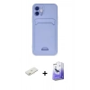 MARSİLYAN™- iPhone 12 Kılıf Vadi Çizgi Prime - Siyah Bilvis 5in1 5D Magic Hayalet Cam Ekran Koruyucu + Renkli Kamera Lens Koruma Cam - TU