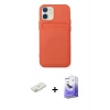 MARSİLYAN™- iPhone 12 Kılıf Vadi Çizgi Prime - Siyah Bilvis 5in1 5D Magic Hayalet Cam Ekran Koruyucu + Renkli Kamera Lens Koruma Cam - TU