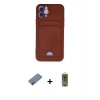 MARSİLYAN™- iPhone 12 Kılıf Vadi Çizgi Prime - Siyah Joko Magic 5D Hayalet Cam + Shine Kamera Lens Koruma Cam - GI
