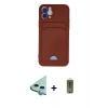 MARSİLYAN™- iPhone 12 Kılıf Vadi Çizgi Prime - Siyah Joko Magic 5D Hayalet Cam + Raze Metal Kamera Lens - MI