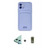 MARSİLYAN™- iPhone 12 Kılıf Vadi Çizgi Prime - Siyah Joko Magic 5D Hayalet Cam + Raze Metal Kamera Lens - MI