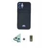 MARSİLYAN™- iPhone 12 Kılıf Vadi Çizgi Prime - Siyah Joko Magic 5D Hayalet Cam + Raze Metal Kamera Lens - MI