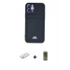 MARSİLYAN™- iPhone 12 Kılıf Vadi Çizgi Prime - Siyah Joko Magic 5D Hayalet Cam + Renkli Kamera Lens Koruma Cam - PE