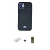 MARSİLYAN™- iPhone 12 Kılıf Vadi Çizgi Prime - Siyah Joko Magic 5D Hayalet Cam + Renkli Kamera Lens Koruma Cam - SI