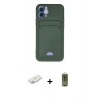 MARSİLYAN™- iPhone 12 Kılıf Vadi Çizgi Prime - Siyah Joko Magic 5D Hayalet Cam + Renkli Kamera Lens Koruma Cam - PE