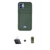 MARSİLYAN™- iPhone 12 Kılıf Vadi Çizgi Prime - Siyah Joko Magic 5D Hayalet Cam + Kamera Lens Koruma Cam - SF