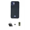 MARSİLYAN™- iPhone 12 Kılıf Vadi Çizgi Prime - Siyah Joko Magic 5D Hayalet Cam + Kamera Lens Koruma Cam - SF