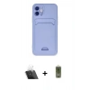 MARSİLYAN™- iPhone 12 Kılıf Vadi Çizgi Prime - Siyah Joko Magic 5D Hayalet Cam + Kamera Lens Koruma Cam - SF
