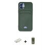 MARSİLYAN™- iPhone 12 Kılıf Vadi Çizgi Prime - Siyah Joko Magic 5D Hayalet Cam + Renkli Kamera Lens Koruma Cam - YL