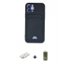 MARSİLYAN™- iPhone 12 Kılıf Vadi Çizgi Prime - Siyah Joko Magic 5D Hayalet Cam + Renkli Kamera Lens Koruma Cam - YL