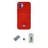 MARSİLYAN™- iPhone 12 Kılıf Vadi Çizgi Prime - Siyah Polymer Nano Ekran Koruyucu + Metal Kamera Lens Koruma Cam - GD